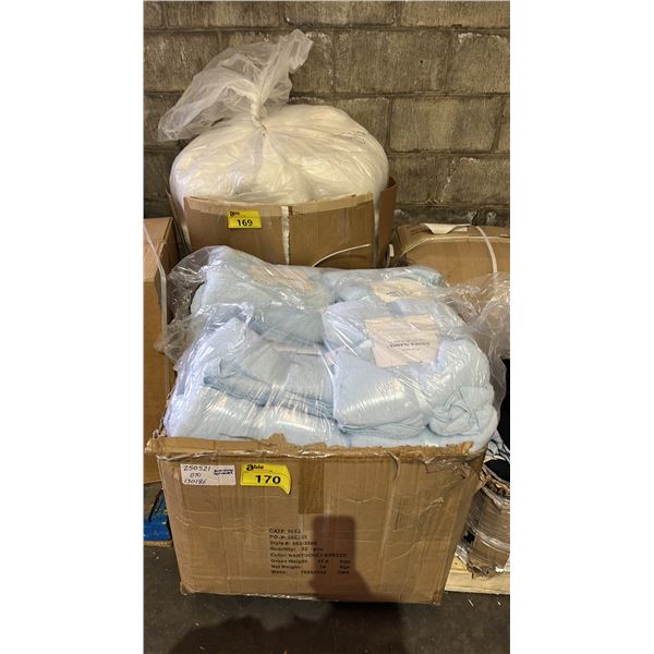 BOX OF *NEW* BLUENOTES LIGHT BLUE SHERPA BLANKETS