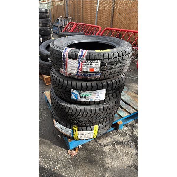 *NEW* 4 ASSORTED 17" TIRES INCLUDING; YOKOHAMA, ROVELO, IRONMAN & MICHELIN