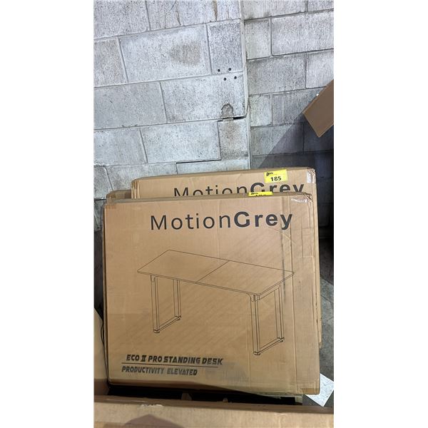 MOTION GREY ECO II PRO STANDING DESK: BLACK TOP BLACK FRAME *IN BOX*