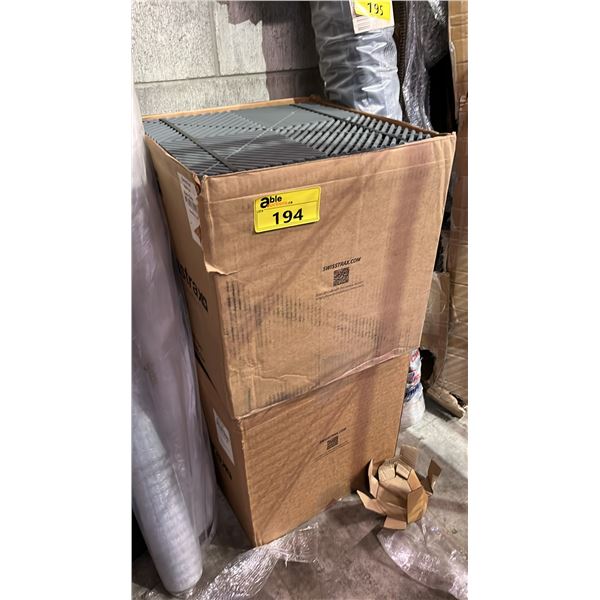 (2) BOXES OF INTERLOCKING MODULAR VENTED GARAGE FLOOR TILES