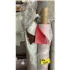 Image 2 : 1 ROLL OF BROWN UPHOLSTERY VINYL & ROLL OF RED UPHOLSTERY VINYL