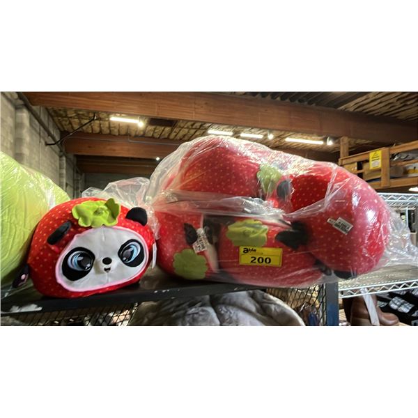 BAG OF *NEW* FUNZIETIME HUGS PLUSH STRAWBERRY PANDAS