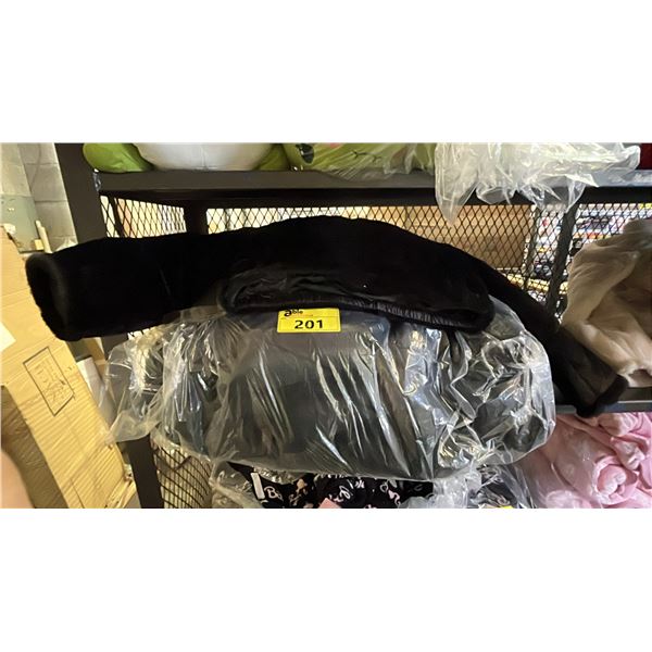 (9) *NEW WITH TAGS* UKIDS BLACK PLUSH ZIPPERED JACKETS: ASSTD. SIZES S-L