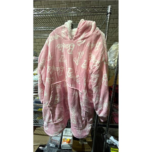 (7) *NEW WITH TAGS* PINK BARBIE OVERSIZE HOODIES:  3 SMALL & 4 MED