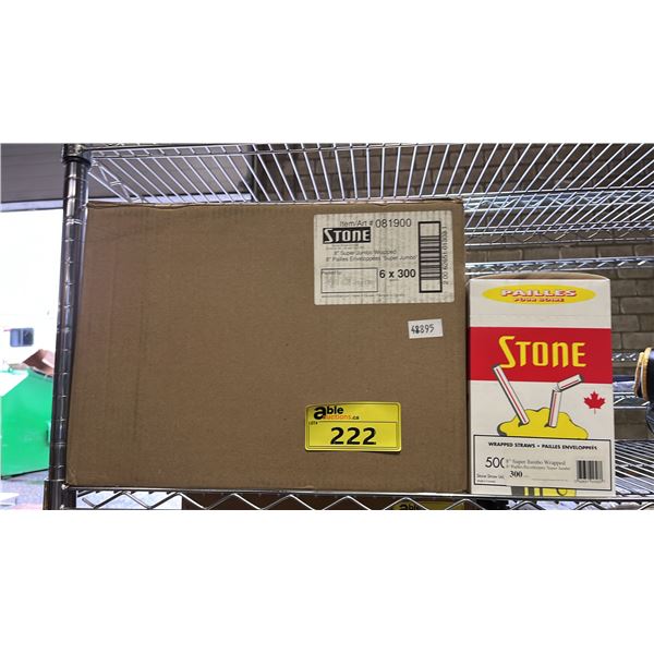 (2) CASES OF 8" SUPER JUMBO WRAPPED STRAWS
