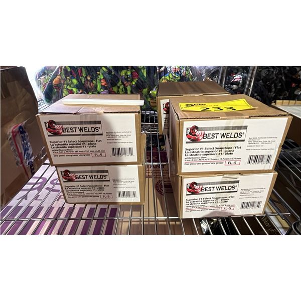 (6) BOXES OF *NEW* BEST WELDS SUPERIOR #1 SELECT SOAPSTONE - FLAT