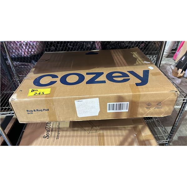 COZY 8' X 10' RUG & RUG PAD