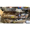 Image 1 : SHELF OF *NEW* GAS CAPS, SPEEDSEW GLUE, MERCEDEZ BENZ PRIMER STICKS, SPINE TUNER WHEEL LUGBOLTS &