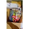 Image 2 : BOX OF ASSORTED ITEMS INCL. GLOVES, RED DANGER TAPES AND HEX ARMOR EYEWARE