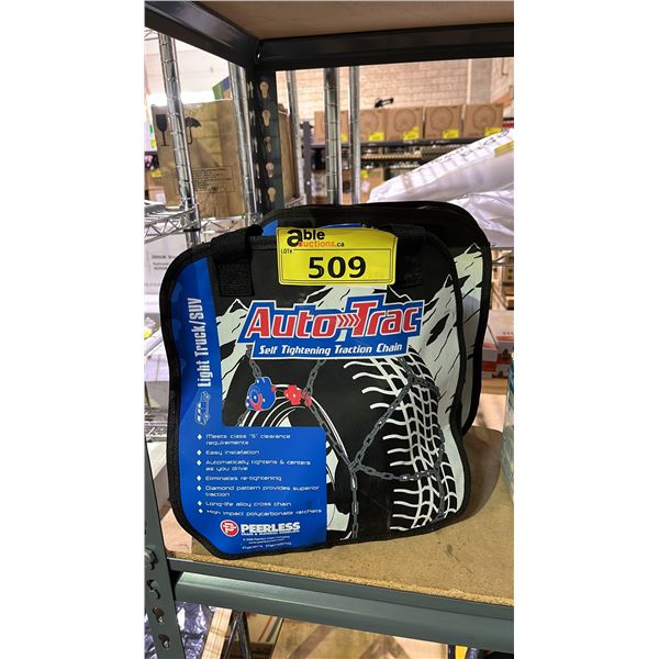 (2) PAIRS OF AUTO TRAC SELF TIGHTENING TRACTION CHAIN