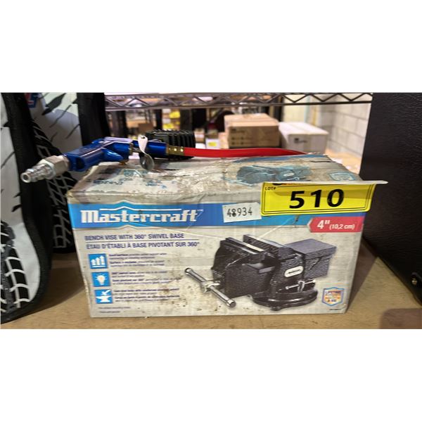 MASTERCRAFT 4" BENCH VISE WITH 360-DEGREE SWIVEL BASE