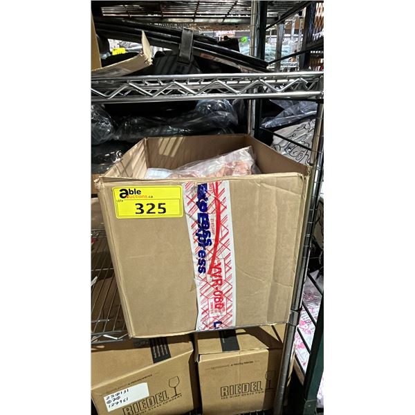 BOX OF *NEW WITH TAGS* LADIES T-SHIRTS - ASSORTED COLOURS, STYLES & SIZES