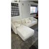 Image 1 : 2-PIECE IVORY FABRIC SECTIONAL SOFA WITH CHAISE