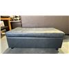 Image 2 : FAUX LEATHER FOLD-OUT SLEEPER OTTOMAN *FRAME BENT*