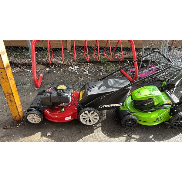TROYBILT 159CC 21" FRONT WHEEL DRIVE SELF PROPELLED GAS MOWER WITH REAR BAG