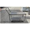 Image 1 : METAL 2-TIER 4-WHEEL PUSH CART