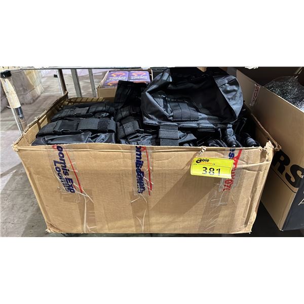 BOX OF *NEW* CORCAN DROP LEG GAS MASK CARRIERS