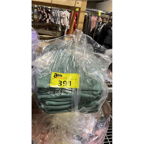 (8) *NEW WITH TAGS* BLUENOTES GREEN ZIPPERED HOODIES: SIZES XS-XL