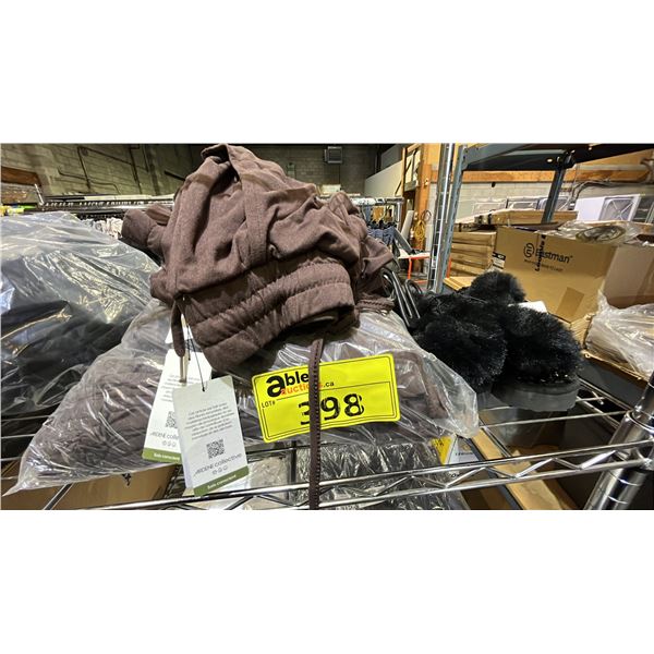 (8) *NEW WITH TAGS* ARDENE'S BROWN ELASTIC WAIST PANTS: SIZES XS-XL