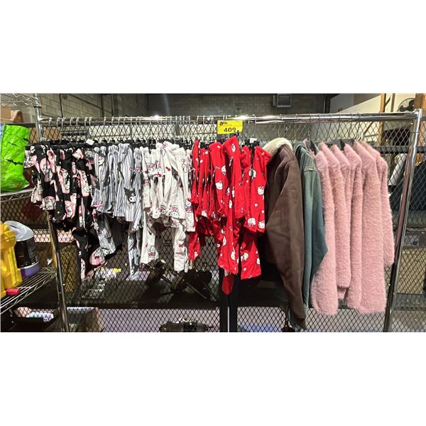 *NEW WITH TAGS & HANGERS* RACK OF ASSORTED NEW CLOTHING *RACK NOT INCLUDED*