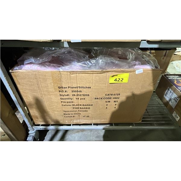 BOX OF *NEW WITH TAGS* BLACK BARBIE OVERSIZED HOODIES & PINK BARBIE OVERSIZED HOODIES