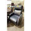Image 1 : BLUE LEATHER GLIDER RECLINER