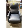 Image 2 : BLUE LEATHER GLIDER RECLINER