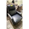 Image 3 : BLUE LEATHER GLIDER RECLINER