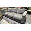 Image 1 : GREY FABRIC SOFA WITH MATCHING CUSHION