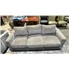 Image 2 : GREY FABRIC SOFA WITH MATCHING CUSHION