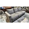 Image 3 : GREY FABRIC SOFA WITH MATCHING CUSHION