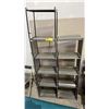 Image 2 : SILVER-GREY METAL LIGHTWEIGHT MULTI-TIER STORAGE RACK AND WOODEN COMPUTER DESK WITH METAL FRAME