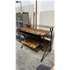 Image 5 : SILVER-GREY METAL LIGHTWEIGHT MULTI-TIER STORAGE RACK AND WOODEN COMPUTER DESK WITH METAL FRAME