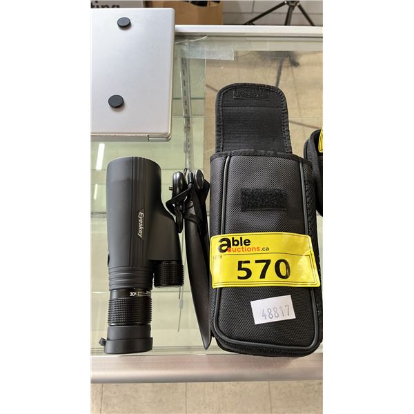 EYESKEY 10-30X50 ZOOM MONOCULAR TELESCOPE WITH TRIPOD AND SOFT BAG