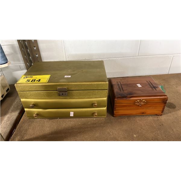 TWO ASSORTED JEWELRY BOXES