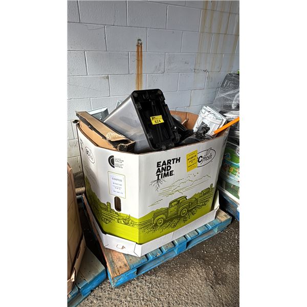 PALLET OF ASSORTED ITEMS INCLUDING; AIR FRYER, LIGHTING, ROBOT VACUUM & MORE