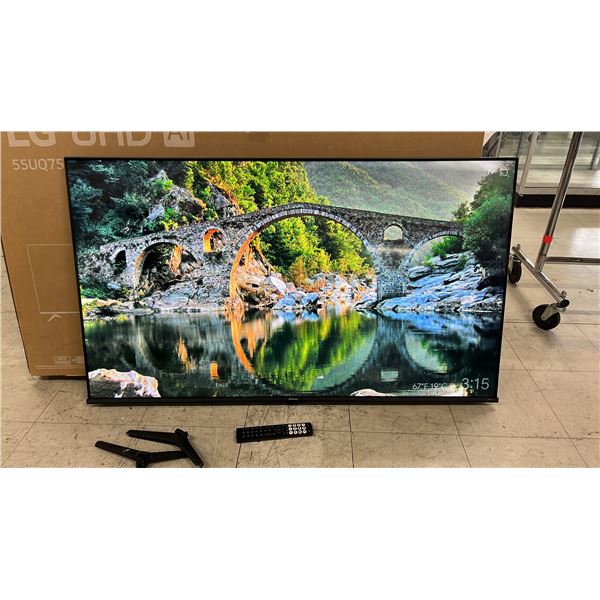 HISENSE 55-INCH 4K ULTRA HD QLED TV WITH REMOTE AND CORD