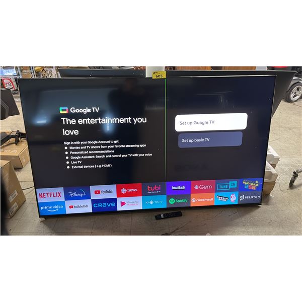 SONY 85" X80K 4K HDR ULTRA HD SMART TV WITH REMOTE AND POWER CODE * TWO DEAD PIXEL LINES ON SCREEN*