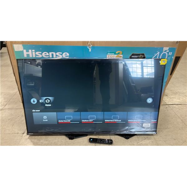 HISENSE 40" FULL HD SMART TV 40A4NF WITH REMOTE AND POWER CORD