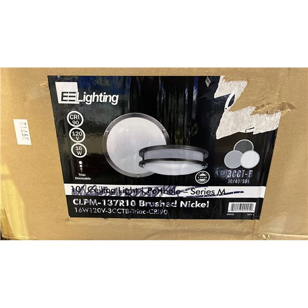 CASE OF 5 EE LIGHTING LED FLUSH MOUNT CEILING LIGHTS: MODEL CL-A9802B-LED02-120M