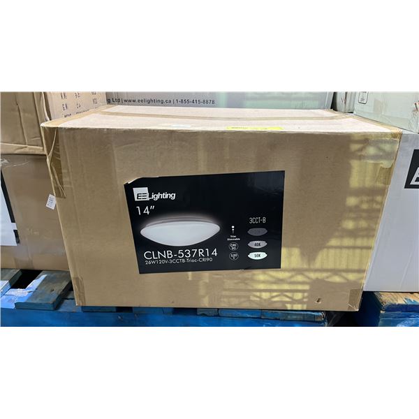 BOX OF 5 EE LIGHTING 14" ROUND LED FLUSH MOUNT CEILING LIGHTS: MODEL CLNB-537R14