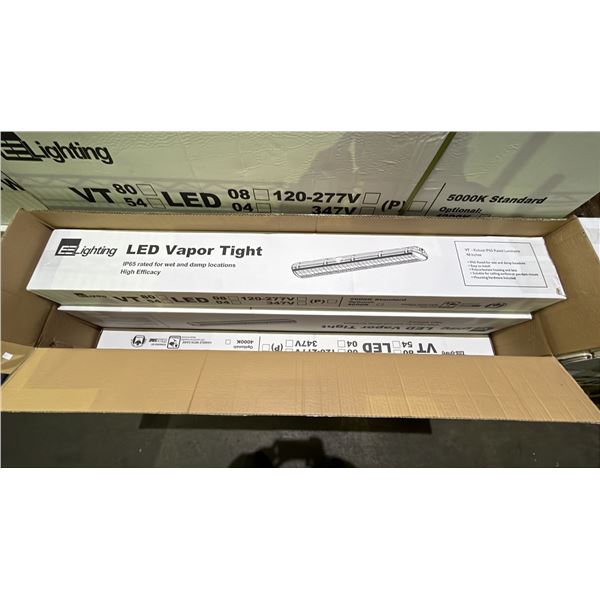BOX OF 6 EE LIGHTING 1P65 LED VAPOR TIGHT LUMINAIRES