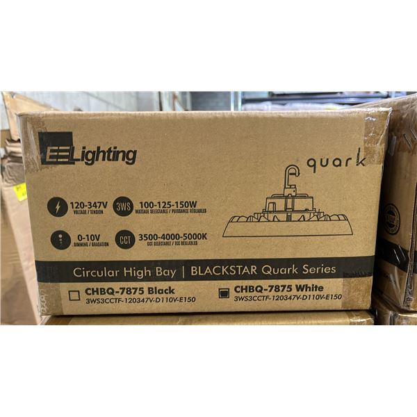 EE LIGHTING  QUARK SERIES CHBQ-7875-WH WHITE LED ROUND HIGHBAY LIGHT