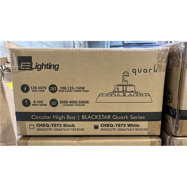 EE LIGHTING  QUARK SERIES CHBQ-7875-WH WHITE LED ROUND HIGHBAY LIGHT