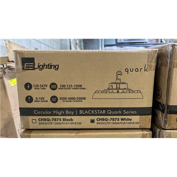 EE LIGHTING  QUARK SERIES CHBQ-7875-WH WHITE LED ROUND HIGHBAY LIGHT