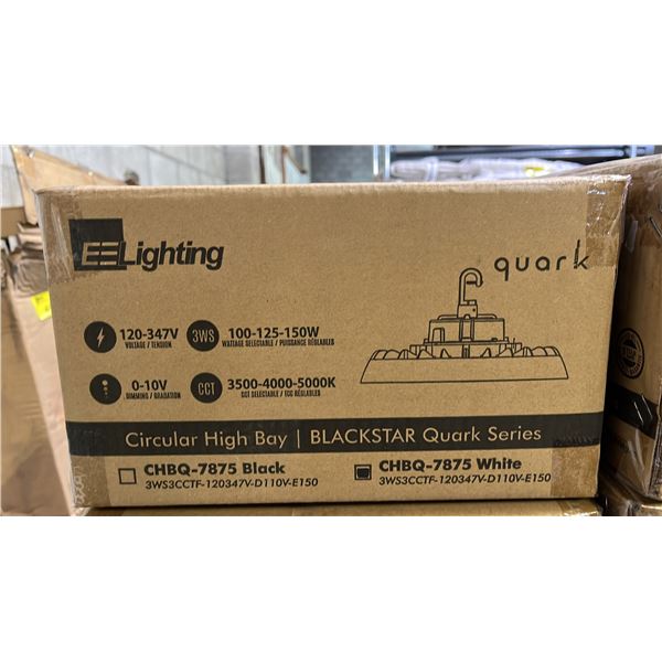 EE LIGHTING  QUARK SERIES CHBQ-7875-WH WHITE LED ROUND HIGHBAY LIGHT