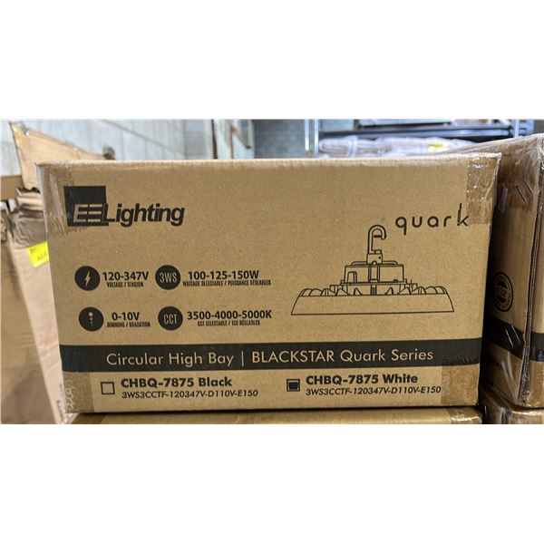 EE LIGHTING  QUARK SERIES CHBQ-7875-WH WHITE LED ROUND HIGHBAY LIGHT