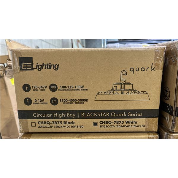 EE LIGHTING  QUARK SERIES CHBQ-7875-WH WHITE LED ROUND HIGHBAY LIGHT