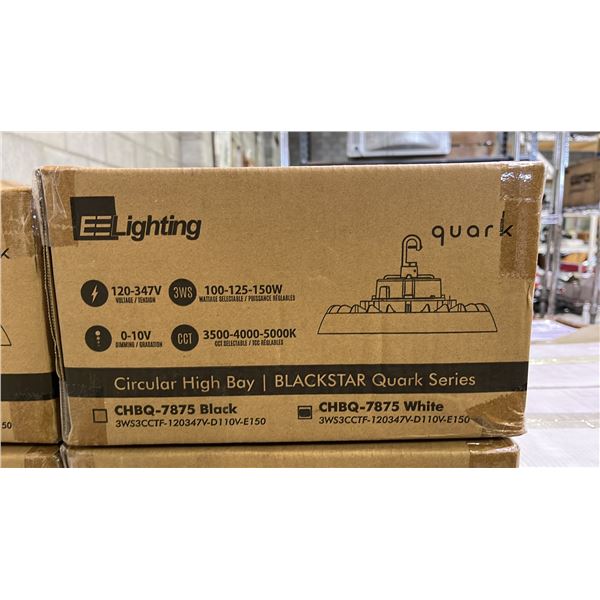EE LIGHTING  QUARK SERIES CHBQ-7875-WH WHITE LED ROUND HIGHBAY LIGHT