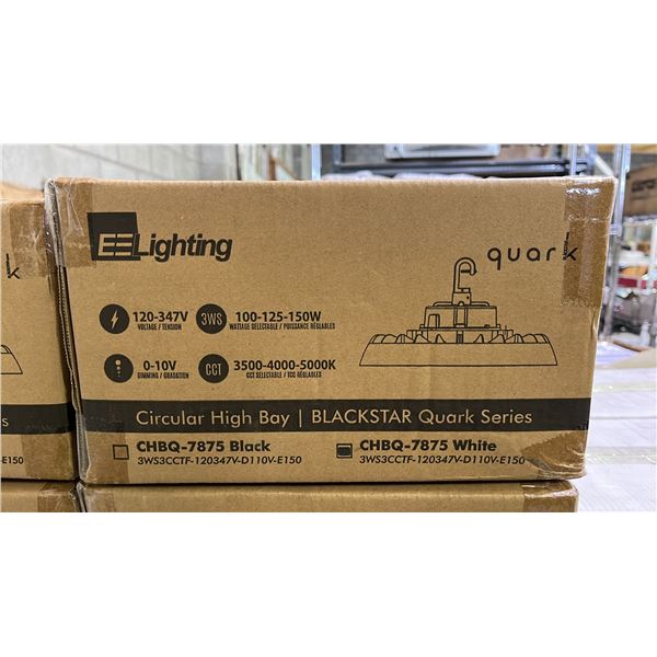 EE LIGHTING  QUARK SERIES CHBQ-7875-WH WHITE LED ROUND HIGHBAY LIGHT